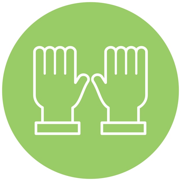 Diseño vectorial de guantes Estilo del icono