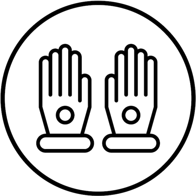 Diseño vectorial de guantes Estilo del icono