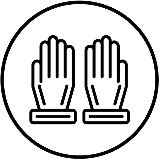 Diseño vectorial de guantes Estilo del icono