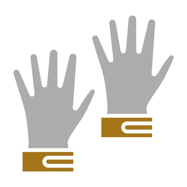 Diseño vectorial de guantes Estilo del icono