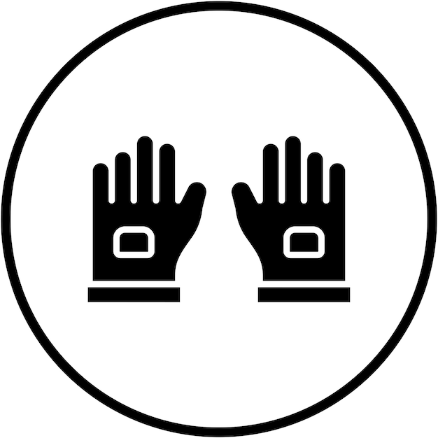 Diseño vectorial de guantes Estilo del icono