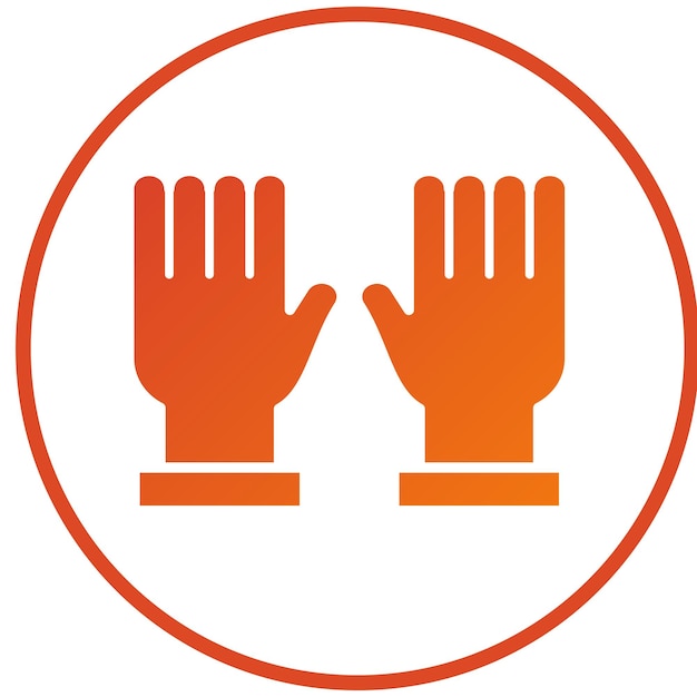 Diseño vectorial de guantes Estilo del icono