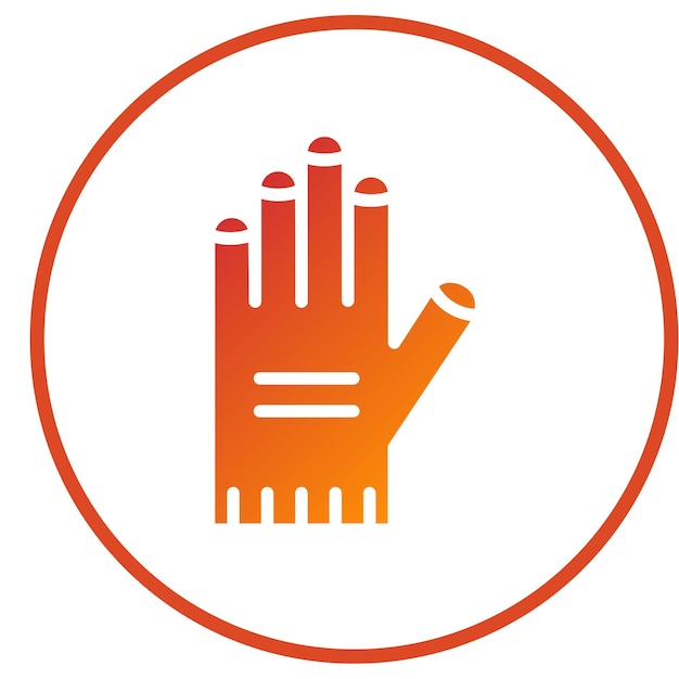 Diseño vectorial de guantes Estilo del icono