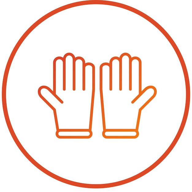 Diseño vectorial de guantes Estilo del icono