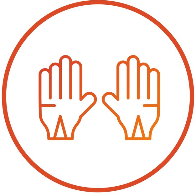 Diseño vectorial de guantes Estilo del icono