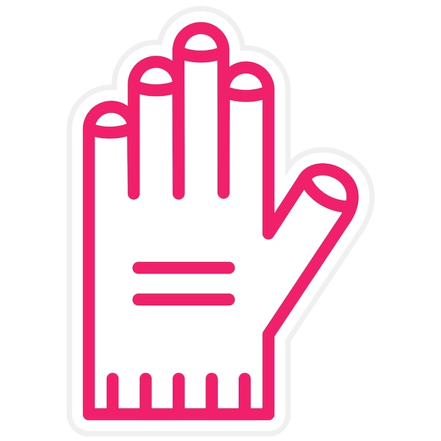 Diseño vectorial de guantes Estilo del icono