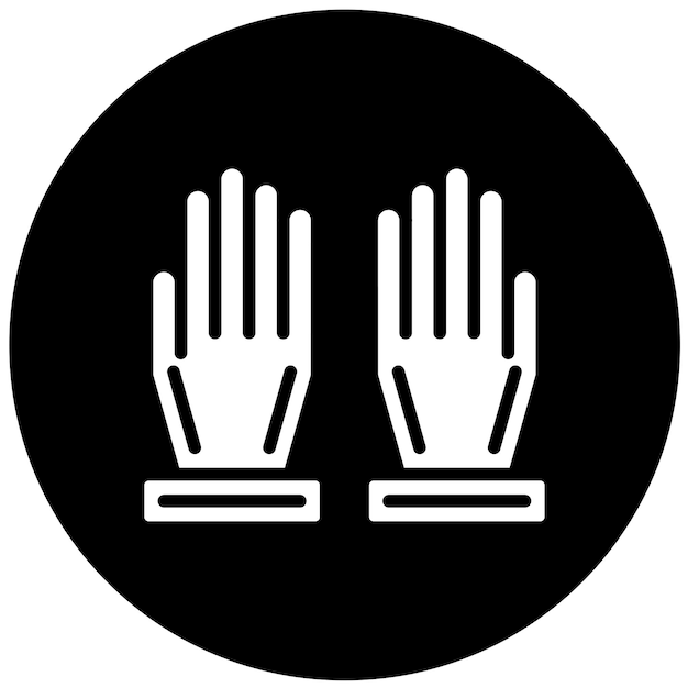 Diseño vectorial de guantes Estilo del icono