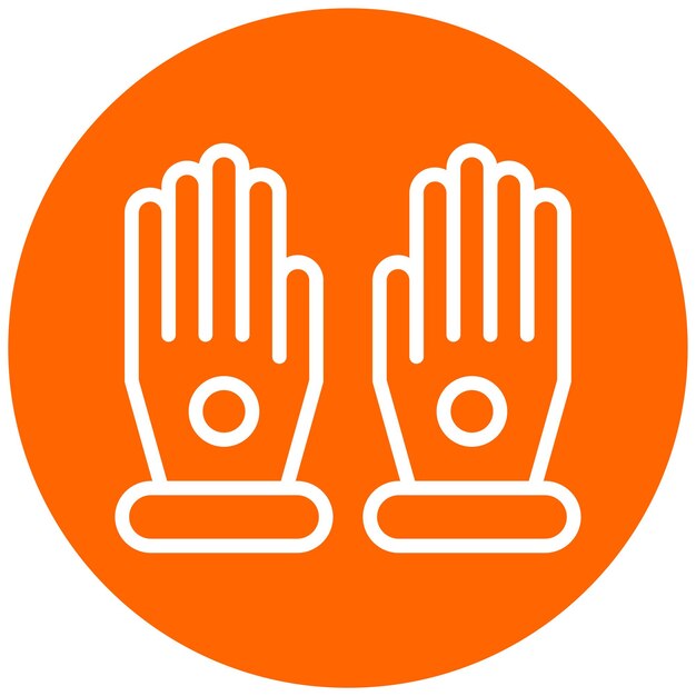 Diseño vectorial de guantes Estilo del icono