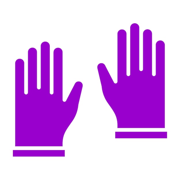 Diseño vectorial de guantes Estilo del icono
