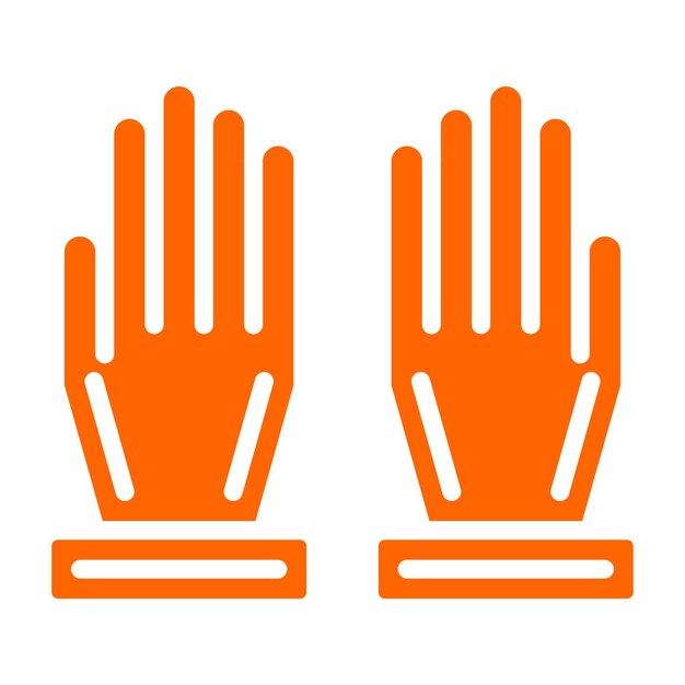 Diseño vectorial de guantes Estilo del icono