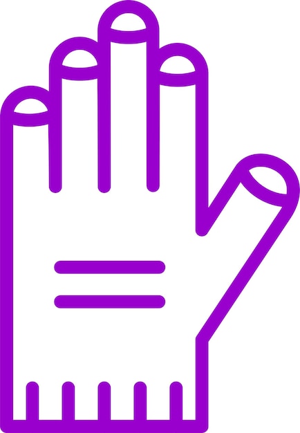 Diseño vectorial de guantes Estilo del icono