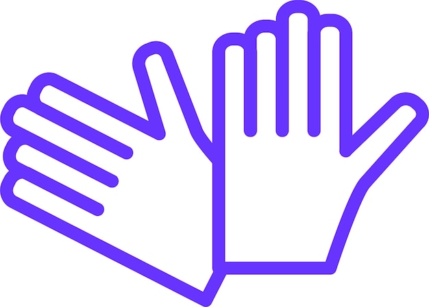 Diseño vectorial de guantes Estilo del icono