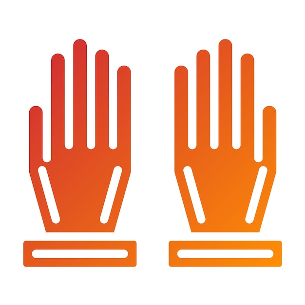 Diseño vectorial de guantes Estilo del icono