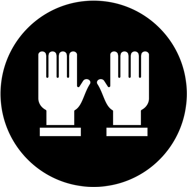 Diseño vectorial de guantes Estilo del icono