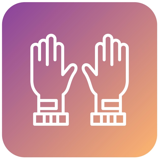 Diseño vectorial de guantes de invierno Estilo de icono