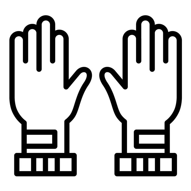Diseño vectorial de guantes de invierno Estilo de icono