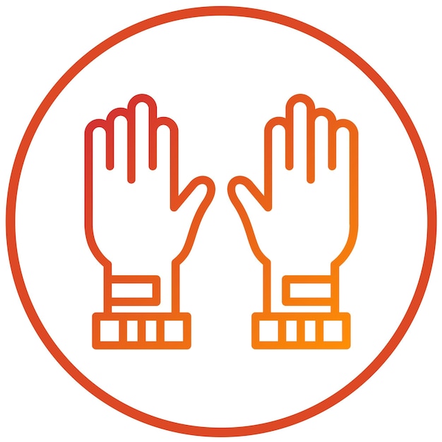 Diseño vectorial de guantes de invierno Estilo de icono