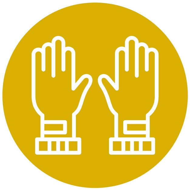 Diseño vectorial de guantes de invierno Estilo de icono