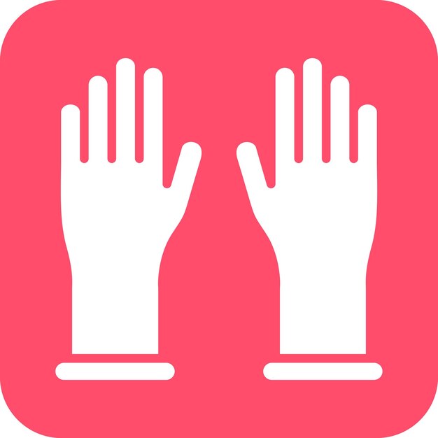 Diseño vectorial de guantes de látex Estilo del icono