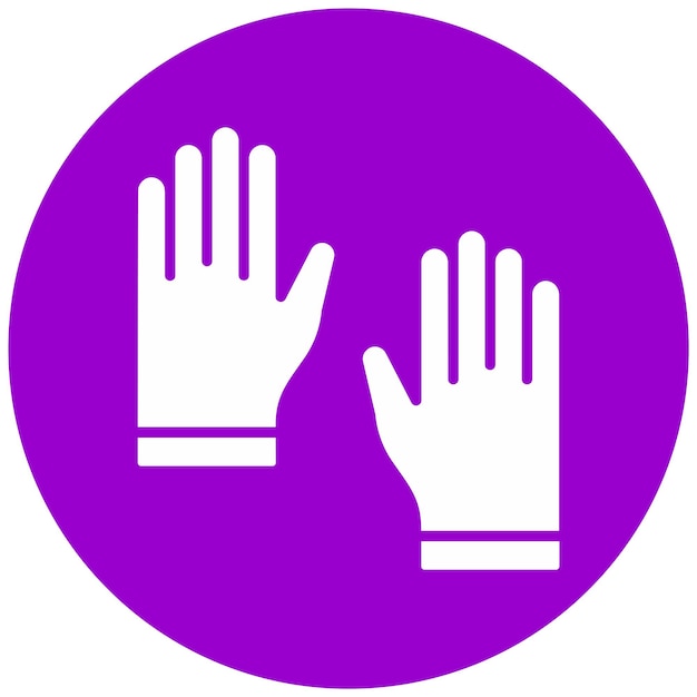 Diseño vectorial de guantes de látex Estilo del icono