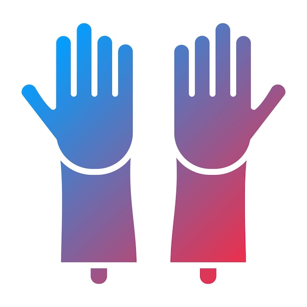 Diseño vectorial de guantes de limpieza Estilo del icono