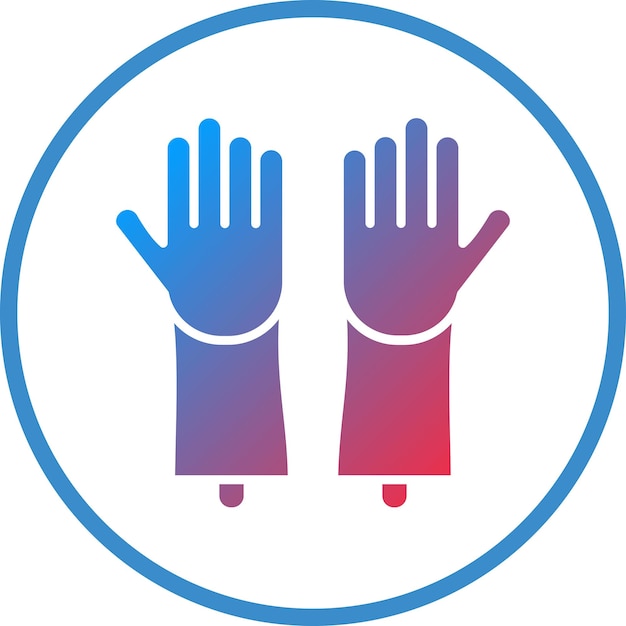 Diseño vectorial de guantes de limpieza Estilo del icono