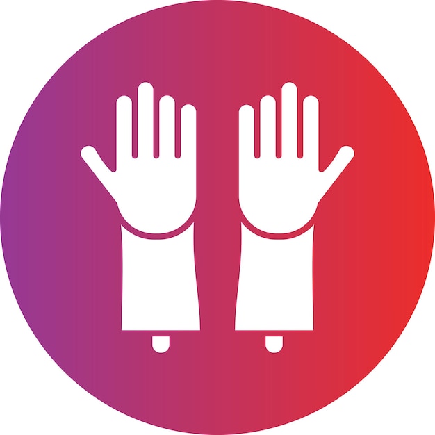 Diseño vectorial de guantes de limpieza Estilo del icono