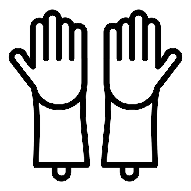 Diseño vectorial de guantes de limpieza Estilo del icono