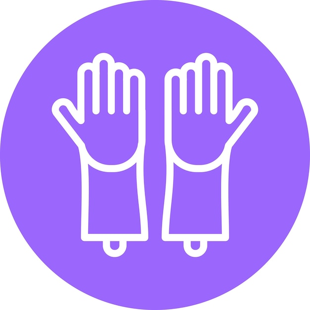 Diseño vectorial de guantes de limpieza Estilo del icono