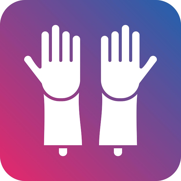 Diseño vectorial de guantes de limpieza Estilo del icono