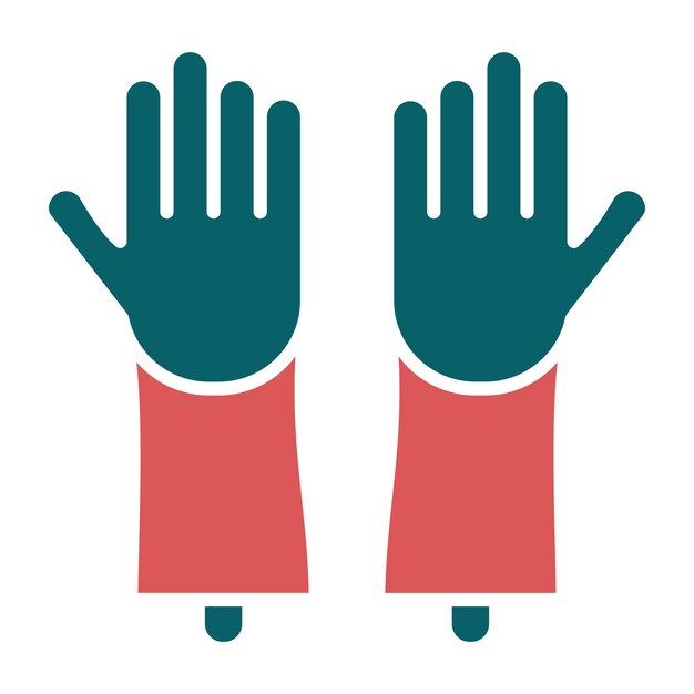 Diseño vectorial de guantes de limpieza Estilo del icono