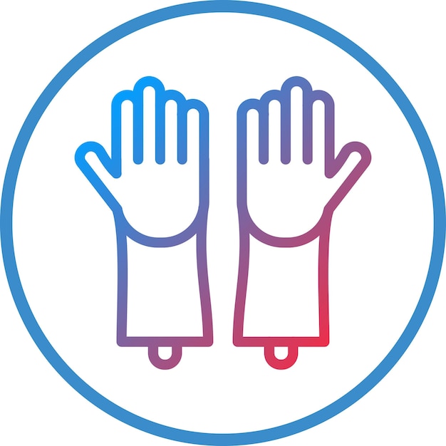 Diseño vectorial de guantes de limpieza Estilo del icono