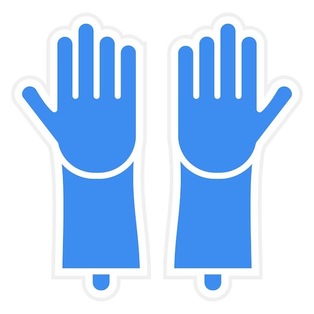 Diseño vectorial de guantes de limpieza Estilo del icono