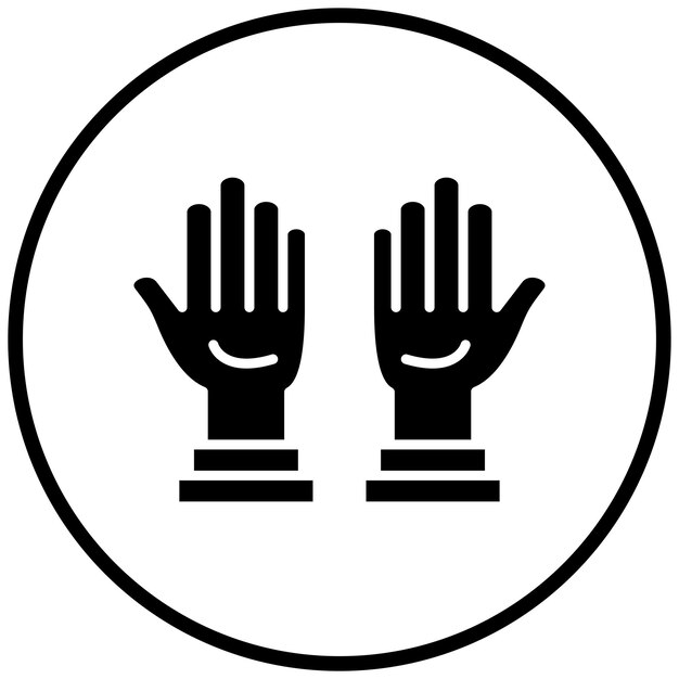 Diseño vectorial de guantes de limpieza Estilo del icono