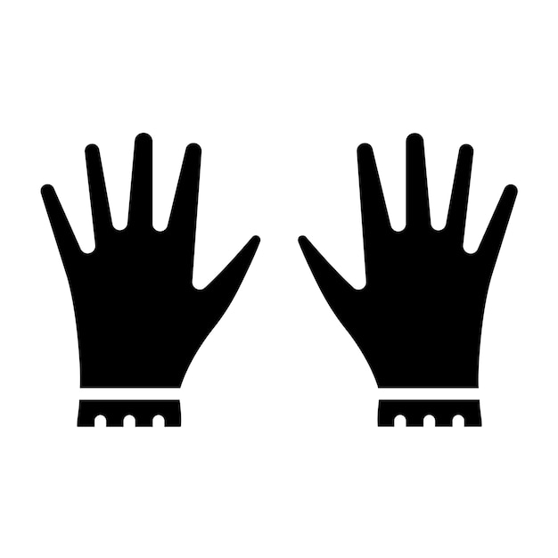 Diseño vectorial de guantes de mano Estilo del icono