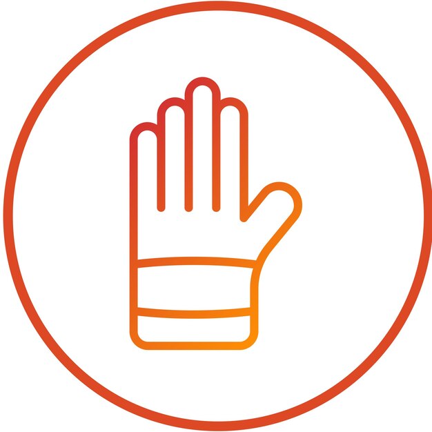 Diseño vectorial de guantes médicos Estilo del icono