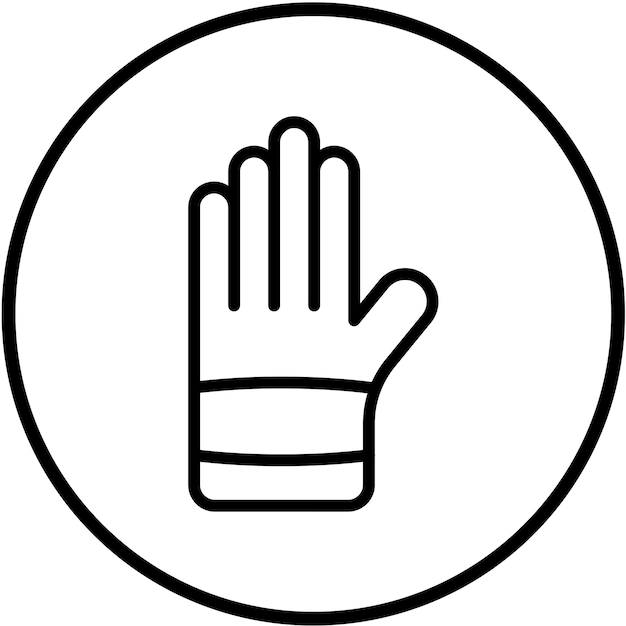 Diseño vectorial de guantes médicos Estilo del icono