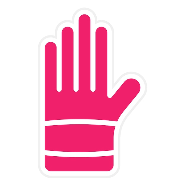 Diseño vectorial de guantes médicos Estilo del icono