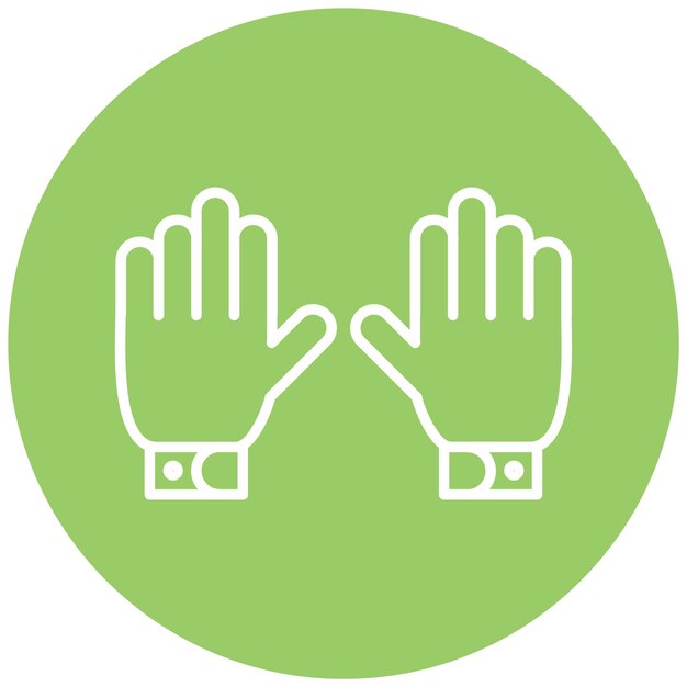 Diseño vectorial de guantes de portero Estilo del icono