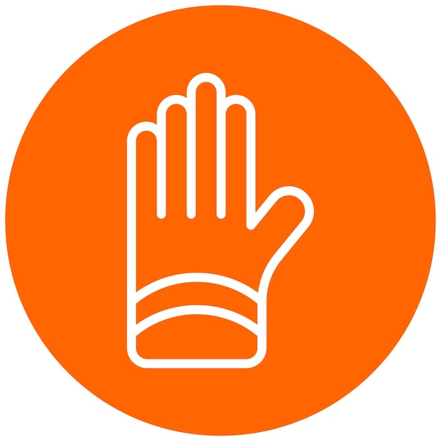 Diseño vectorial de guantes quirúrgicos Estilo del icono