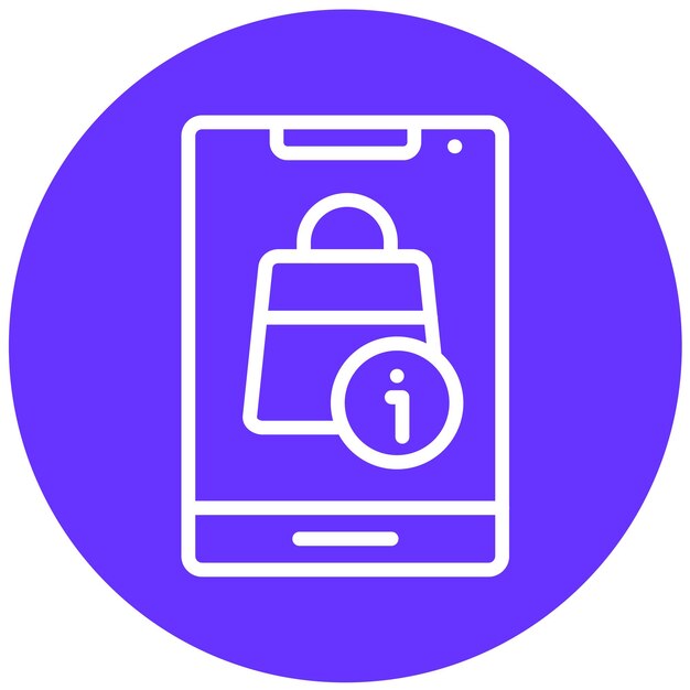 Diseño vectorial Guía de compras Estilo de icono