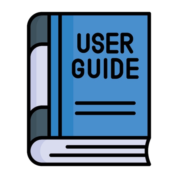 Diseño vectorial de guía de usuario en estilo moderno fácil de usar icono
