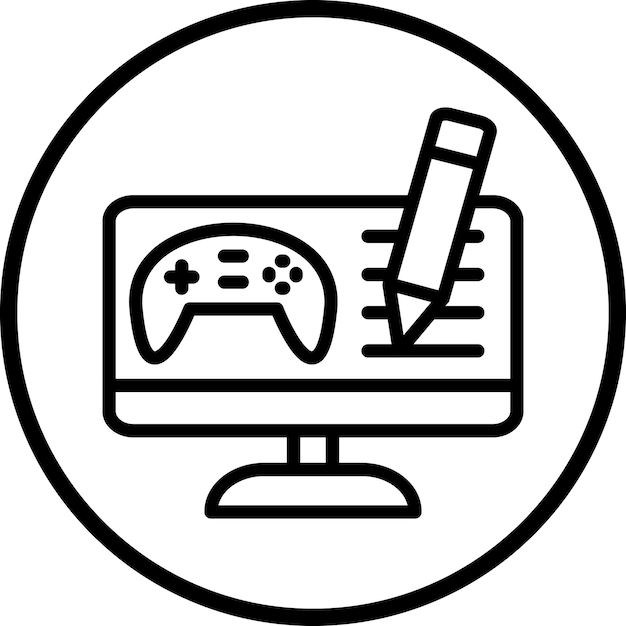 Diseño vectorial del guión del juego Estilo del icono
