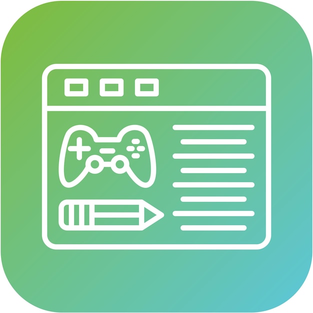 Diseño vectorial del guión del juego Estilo del icono