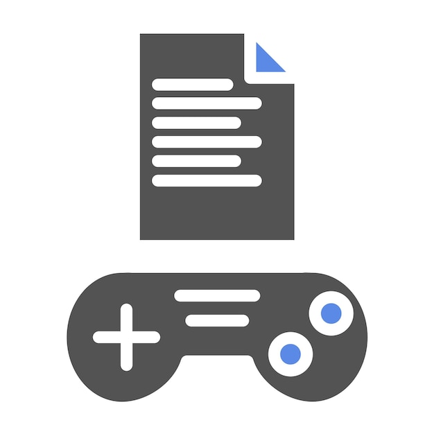 Diseño vectorial del guión del juego Estilo del icono