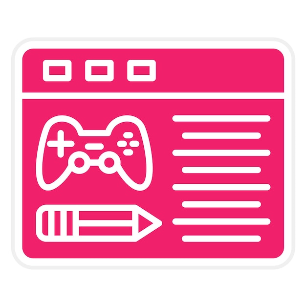 Diseño vectorial del guión del juego Estilo del icono