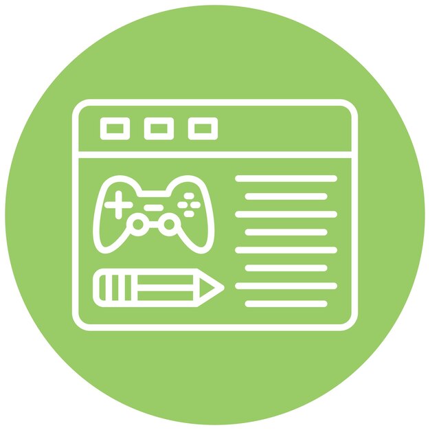 Diseño vectorial del guión del juego Estilo del icono