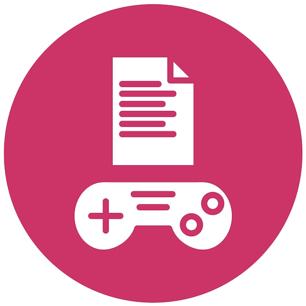 Diseño vectorial del guión del juego Estilo del icono