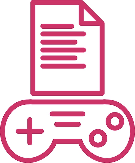 Diseño vectorial del guión del juego Estilo del icono