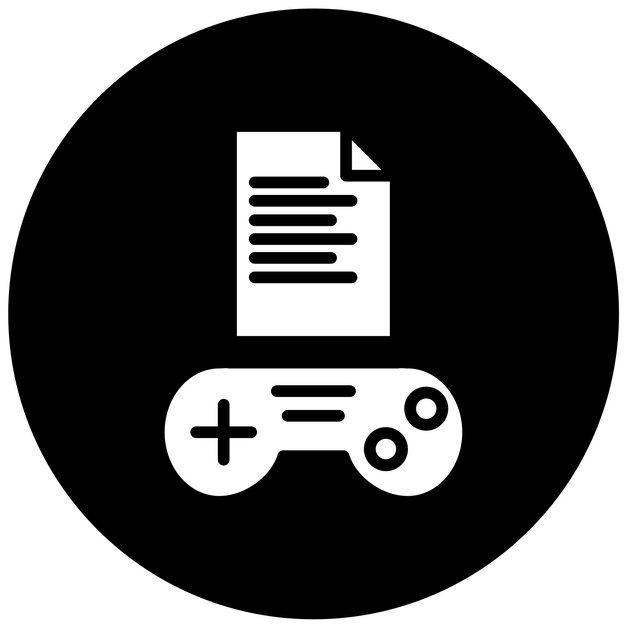 Diseño vectorial del guión del juego Estilo del icono